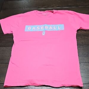 Vibrant Pink Kids Baseball Tee